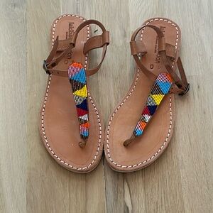 Handmade Beaded Flip Flips